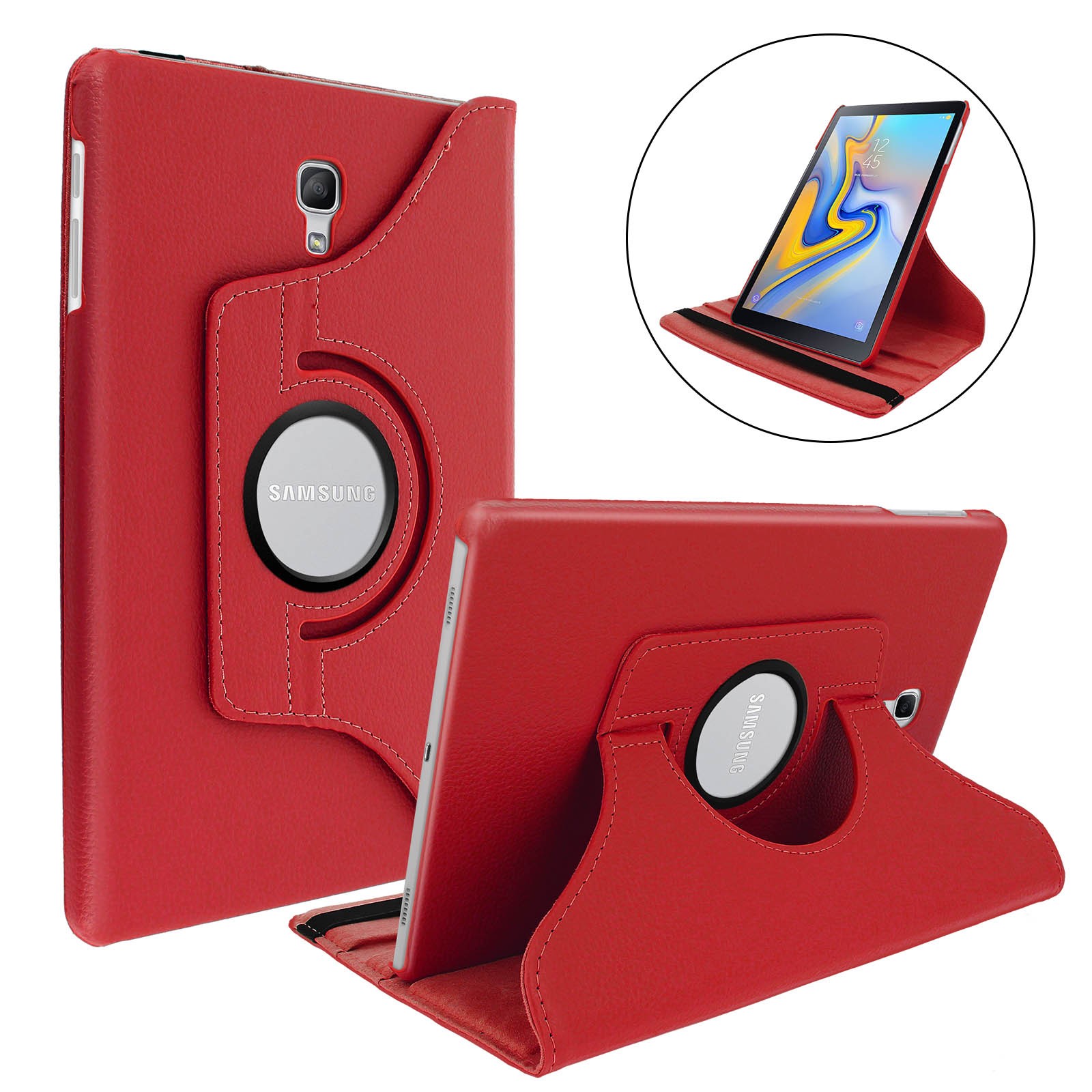 Coque rotative 360 Samsung Galaxy Tab A 10.5 support rouge