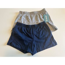 Soffe Low Rise Cheer Shorts 2 Pack Navy Blue Heather Gray Girls XL 16 NWT