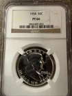 1958 Proof Franklin Half Dollar - NGC PF 66 Beautiful !