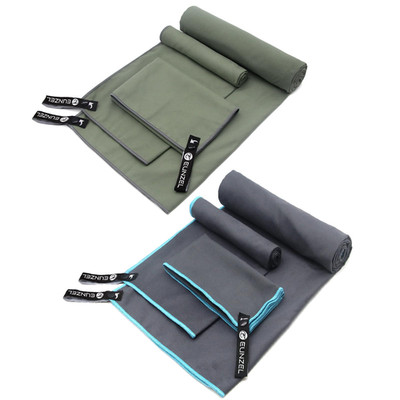 Eunzel 2 Set Quick Dry Camping Towel Microfiber Travel Towel Super Absorbent