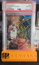 2023-24 Panini Select - Premier Level Cameron Thomas #195 Cosmic Prizm PSA 10