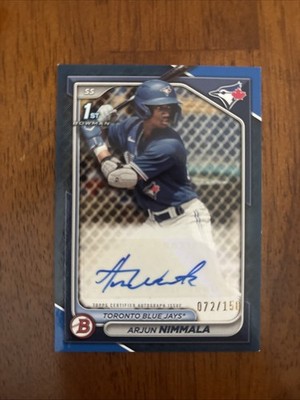 2024 Bowman - Paper Prospect Arjun Nimmala #PPRA-AN Blue Auto /150