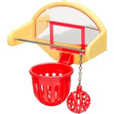Birdie Basketball Bird Toy Mirrored Backboard for Parakeets Cockatiels Cage Toy