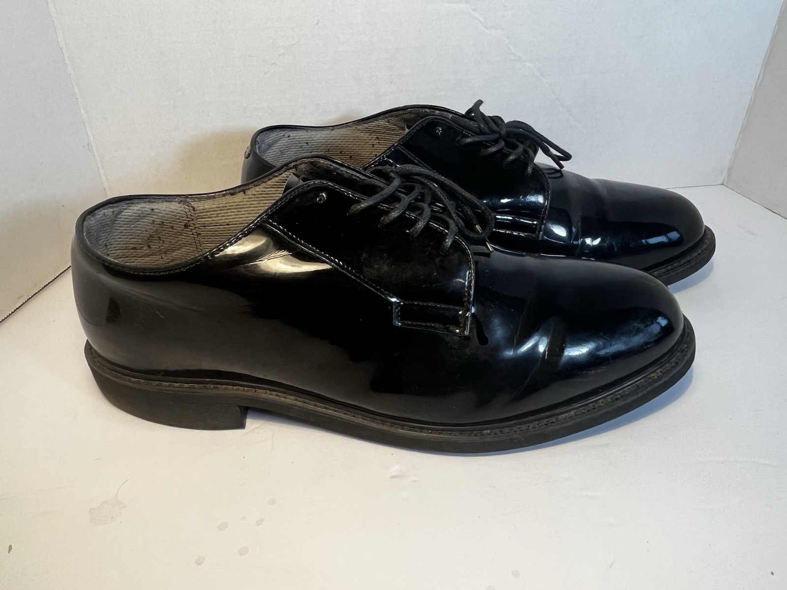 Bates Mens Size 13 E Leather Dress Shoes Black Uniform Military Plain Oxfords