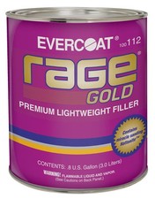 Rage Gold Premium Lightweight Body Filler .8 Gal 3.0 Lt Fib-112