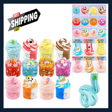 Slime Kit 12 Pack Includes Jelly Cube Cloud Butter Slime Kids Stress Relief Toy