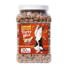 Chicken and Gravy Flavored Crunchy Cat Treats Party Mix Gravy-licious 20 oz
