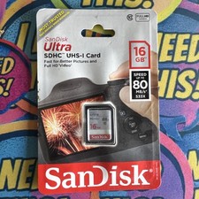 SanDisk 16GB Ultra UHS-I SDHC 80 MB/s Memory Card Class 10 