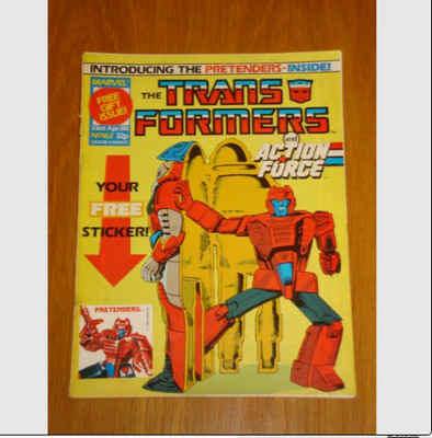 TRANSFORMERS BRITISH WEEKLY #162 MARVEL UK COMIC 1988 WITH FREE GIFT
