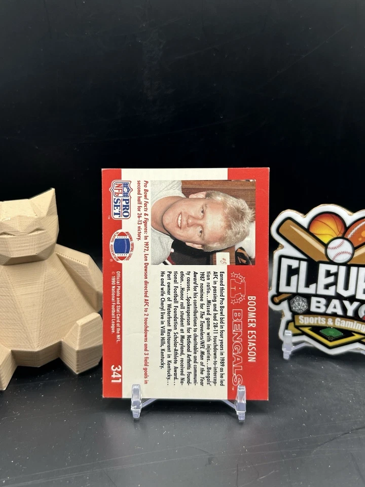 Boomer Esiason Autographed Signed 1990 Pro Set #341 Bengals IP Auto No COA (JDD) - Image 2 of 2