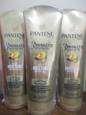 Lot of 3 Pantene 3 Minute Miracle Daily moisture renewal Conditioner 6 oz