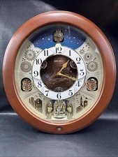 SEIKO BRIGHT STARRY NIGHT MELODIES IN MOTION CLOCK w/ SWAROVSKI CRYSTALS QXM376B