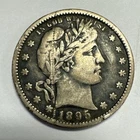 1895-O Barber Silver Quarter VF Details - Huge Scratch Obverse