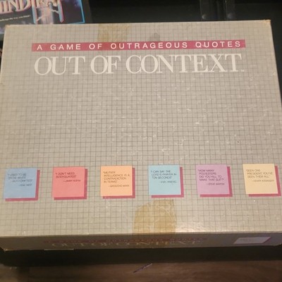 Out of Context 1987 Party Quotes Board Game Ages 17+ Boys & Girls