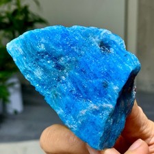 197G Natural Raro Azul Cuarzo Apatita Cristal Bloqueo Mineral Espécimen