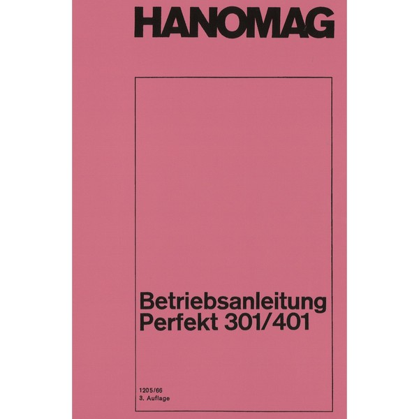 Hanomag Perfekt 301/401 Vierzylinder Viertakt Dieselmotor Gebrauchsanleitung-image