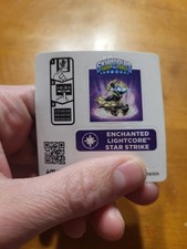 Skylanders Swap Force Enchanted Lightcore Star Strike Sticker Card Code
