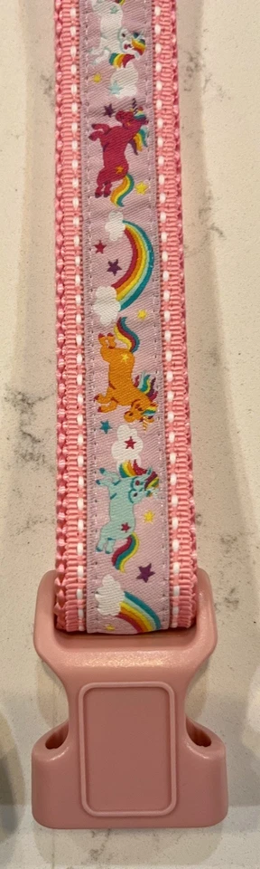 批量 出售 4 狗项圈 可调扣项圈 适用于 M 狗。 Peace Flowers 独角兽 — 第 3/4 张图片