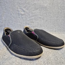 Olukai Waialua Mesh Womens Size 7 Gray Slip On Flat Shoes Loafers