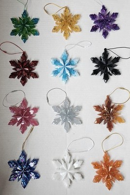 Taylor Swift Inspired Snowflake Ornaments! Set of 12! 1 for every album! Set #1
