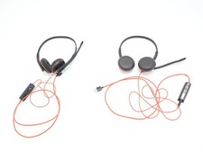 Lot 2 Plantronics Blackwire C3220 Wired USB-A Dual-Ear Headsets Tested Working