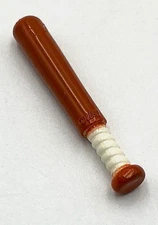 Lego New Dark Orange Minifigure Utensil Baseball Bat 4L with White Grip Handle