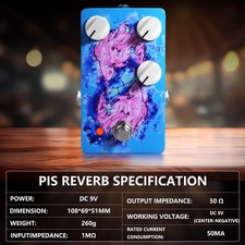 PIS Reverb Guitar Pedal AZOR Effect Pedal Tru...