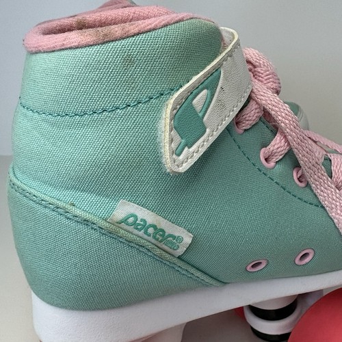 Pacer Scout ZTX Jugend Rollschuhe Größe Youth 2 Wintergrün Pink Sonic Rollen - Bild 3 von 12