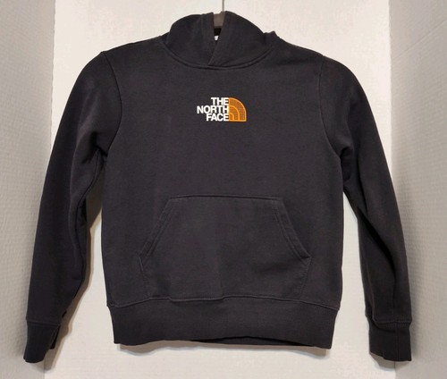 The North Face Camp Pullover Hoodie Boys Sz S (7/8) Asphalt Gray & Orange NWOT - Picture 3 of 15