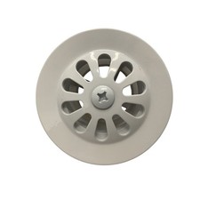 Signature Hardware HL-27043 4845-36-WHT Daisy Wheel Overflow Cover w/Bolt -White