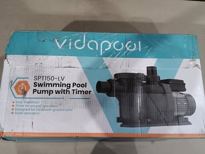 Vidapool 1.5HP In/Above Ground Pool Pump Self Primming High Flow Single Speed