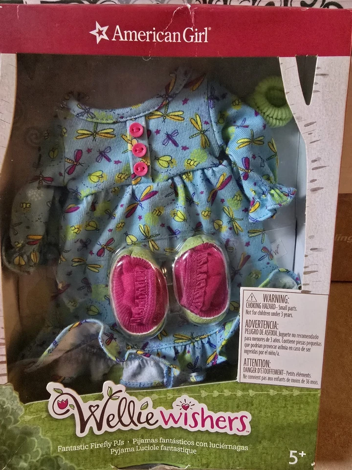 American Girl Wellie Wishers Fantástico Pijama Pijama Zapatillas Conjunto  Foto 2 de 4
