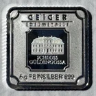 5 Gram Geiger Edelmetalle  .999 Fine Silver Bar – Security Line – Square Bar