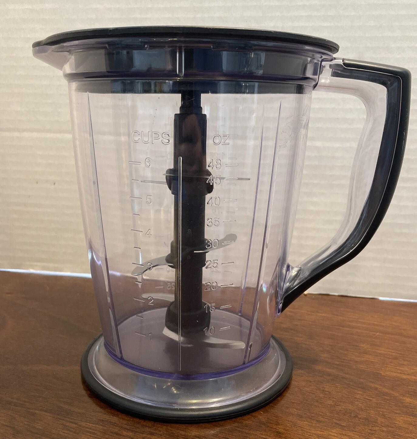 Ninja 48oz 6-Cup Blender Food Processor Replacement Pitcher with Blade Excellent Used Condition-image