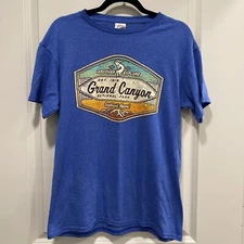 Delta Apparel Men’s Grand Canyon National Park Short Sleeve Blue T-Shirt Sz M