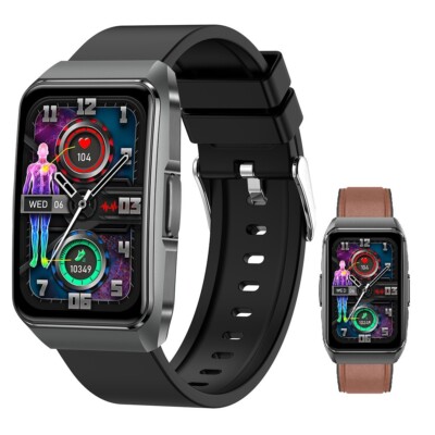 ET650 ECG+HRV Smartwatch Bluetooth Anruf Wasserdicht Gesundheitsüberwachung SOS