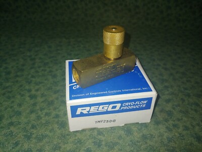 NEW Brass 1/4 NPT In Factory Pkg. REGO Flow Control # TMF250B (32947-D2)