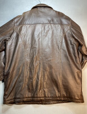 Tanners Avenue Mens Brown Lamb Leather Jacket 2XL | eBay