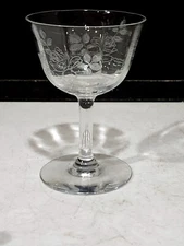 1- Fry Glass Rose Pattern LIQUOR COCKTAIL Glass