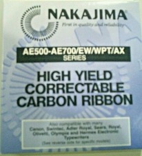 TYPEWRITER  RIBBON    NAKAJIMA  CORRECTABLE CARBON- WITH BONUS thumbnail