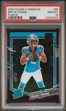 2023 Panini Clearly Donruss Purple Rated Rookie /199 PSA Gem Mint 10 BRYCE YOUNG