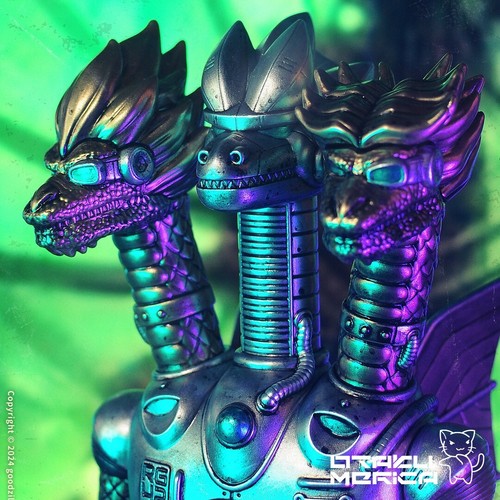 Black Seed Toys Robo Ghinorah by Noger Chen Kaiju Sofubi Figure 8in - Picture 4 of 10