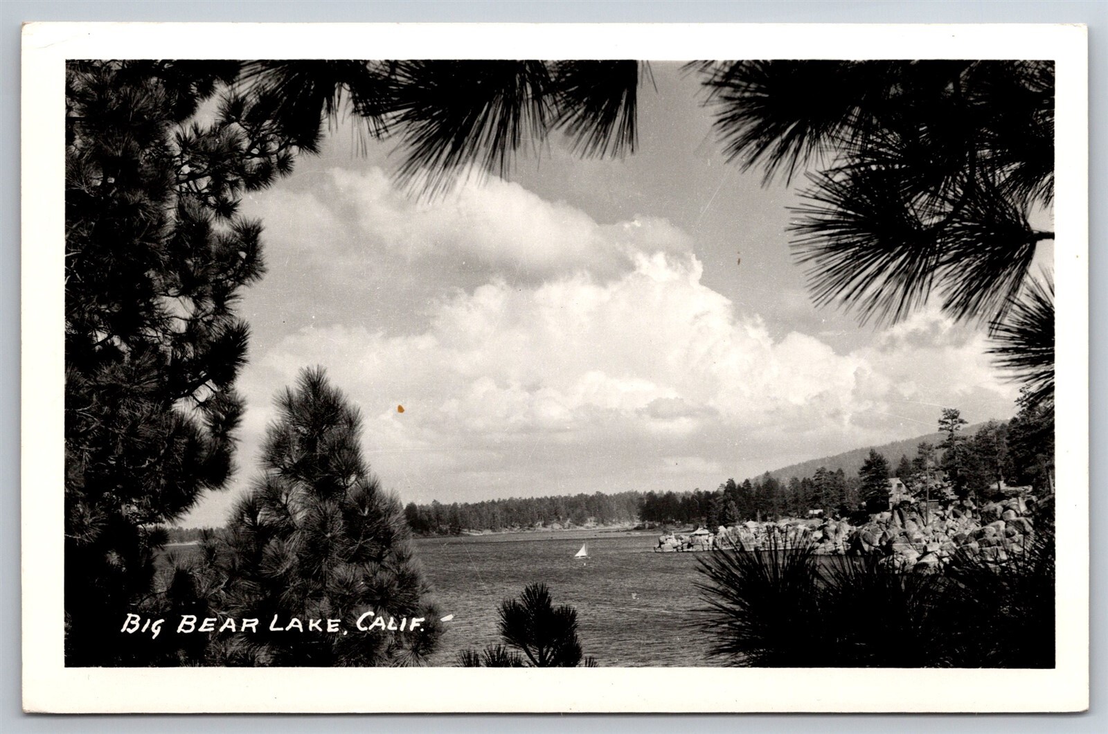 RPPC Big Bear Lake CA C1950s Postcard AB20