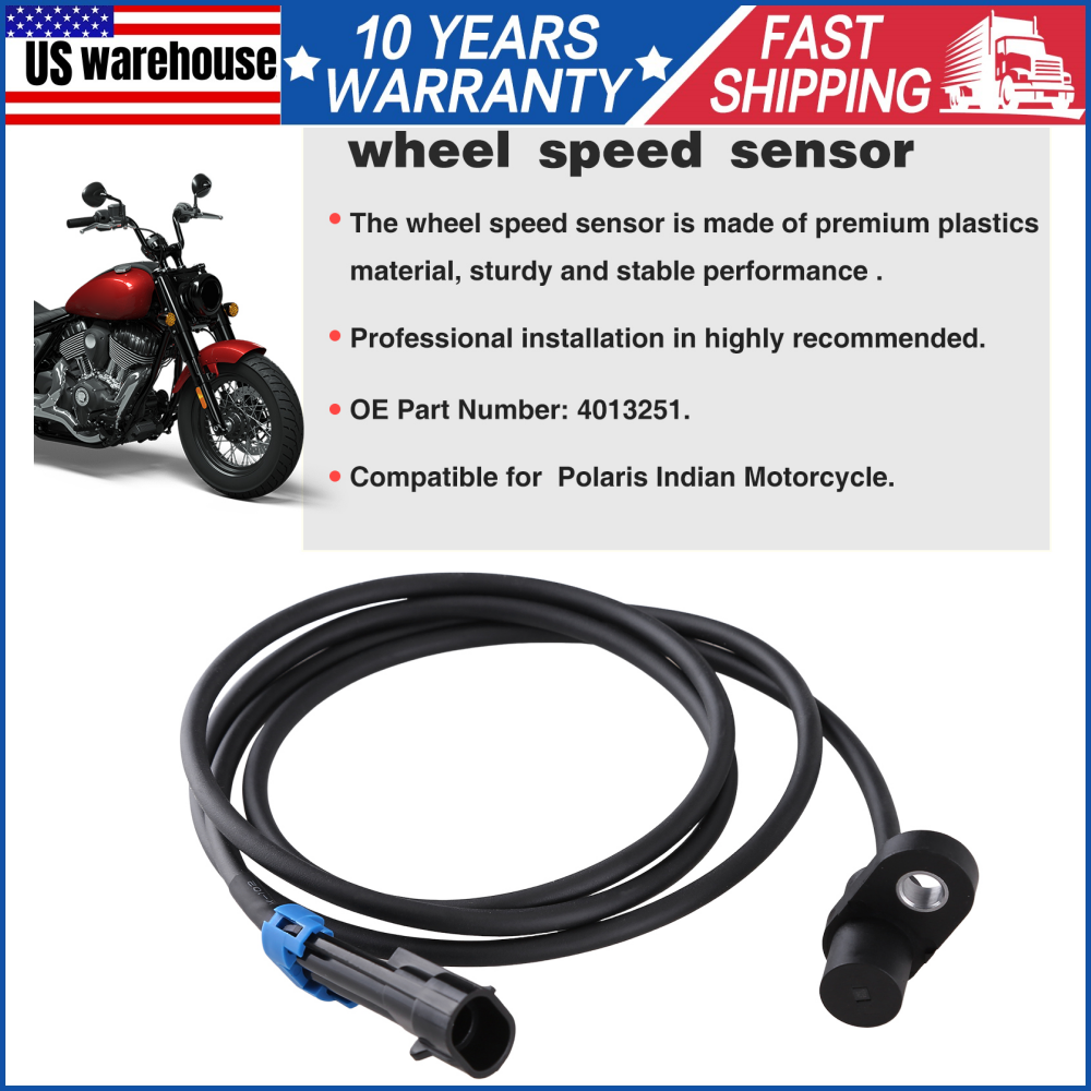 For Polaris Indian Motorcycle Wheel Speed Sensor 4013251 ABS Wheel