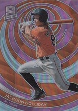 JACKSON HOLLIDAY /17 CHRONICLES SPECTRA PINK PRIZM REFRACTOR RC ORIOLES #72 2023