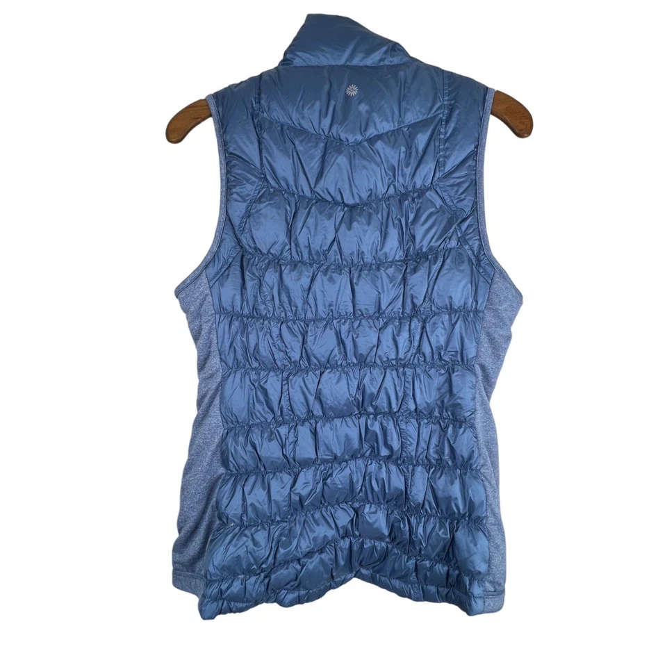 Tangerine Vest Size Medium Duck Down Full Zip Puffer Blue Outdoor Hiking Mock - Image 2 of 4