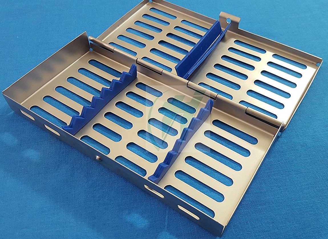 Zarges Box Vassoio Portacassette Per Sterilizzazione Autoclave Dentale - In Acciaio Chirurgico, Per 10 Strumenti Vassoio Sterilizzazione 10 Posti - Foto 4