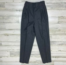 Vintage 90s David Brooks 100 Worsted Wool Gray Trouser Size 4 Made in the USA