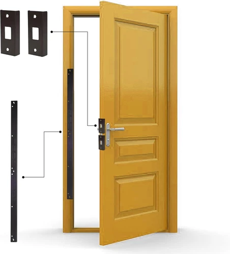 Door Armor Mini - 3-Piece Door Security Kit, Made in USA, Door Kick-In Preventio