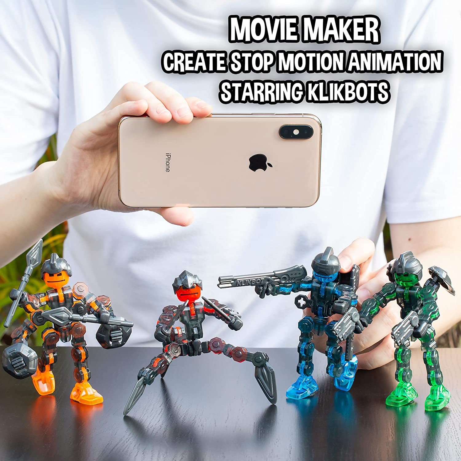 Klikbot, Complete Set of 4 Poseable Action Figures with Weapons ...